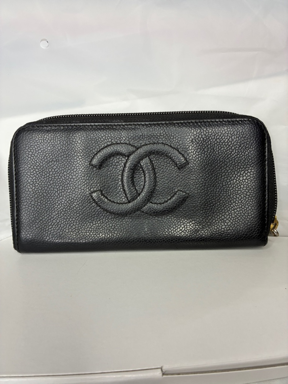 Chanel Caviar zippy wallet